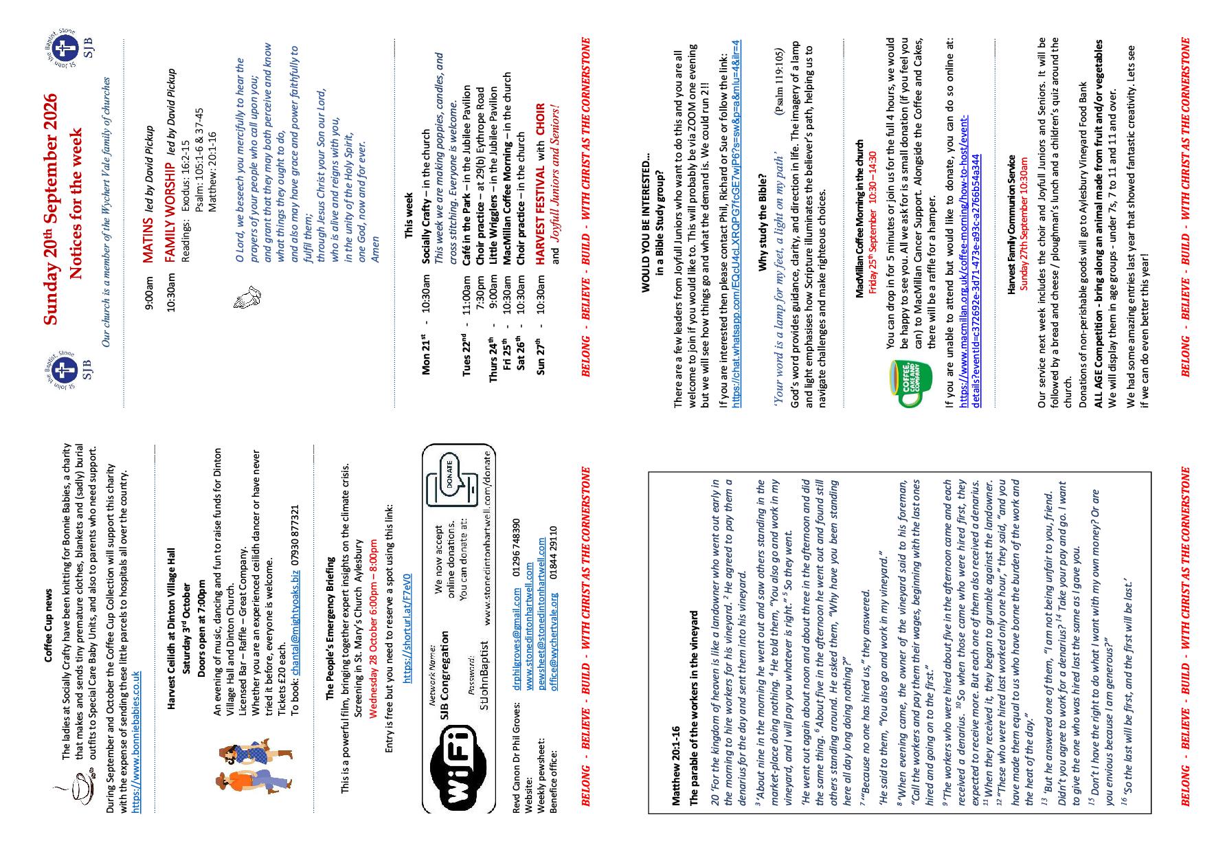 Image of Pewsheet